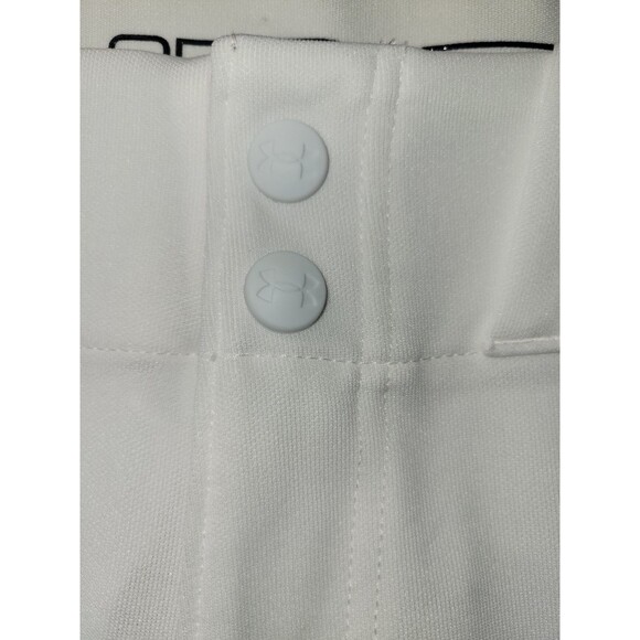 Under Armour Utility Relaxed Baseball Pants Size Small White Loose Fit Open Toe - Picture 3 of 6